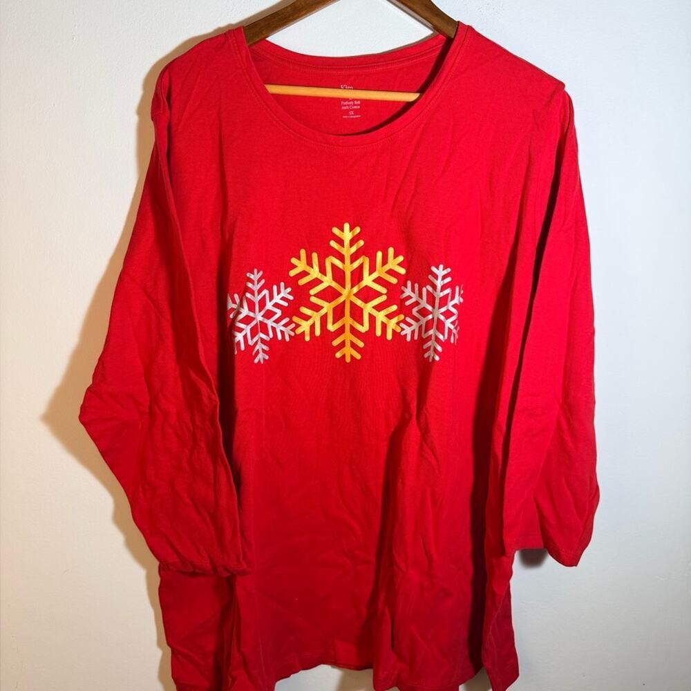 Kim Rogers Festive Red Long Sleeve Tee